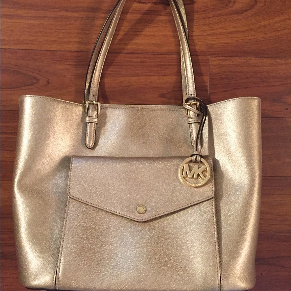 Gold Michael Kors Purse